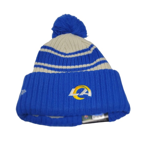 NEW NFL NEW ERA Super Bowl Parade Pom BEANIE - Los Angeles Rams - Picture 3 of 6